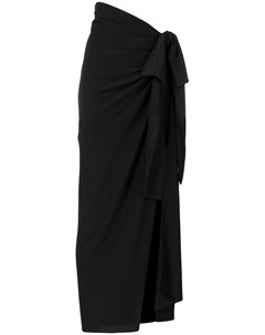 Асимметричная драпированная юбка Saint laurent