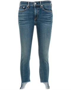 Укороченные джинсы скинни асимметричного кроя Rag & bone