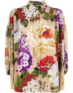 Рубашка свободного кроя с цветочным принтом Dolce&gabbana