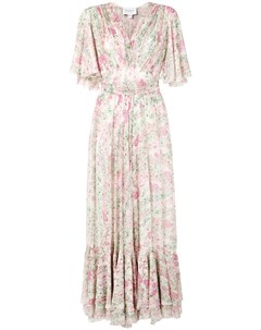 Плиссированное платье с цветочным принтом Giambattista valli
