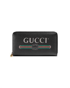 Кошелек на молнии с принтом логотипа Gucci