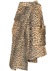 Юбка миди асимметричного кроя с леопардовым принтом Jacquemus