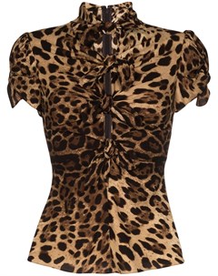 Блузка с леопардовым принтом Dolce&gabbana