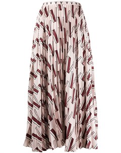 Плиссированная юбка с логотипом Valentino