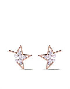 Серьги Abstract Star из розового золота с жемчугом Tasaki