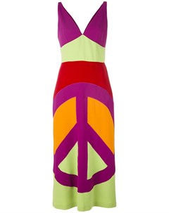 Платье макси с принтом знака peace Moschino pre-owned