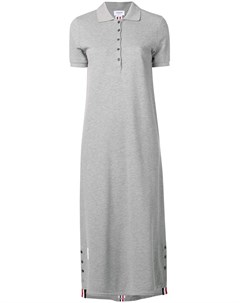 Удлиненное платье поло с полосками на спине Thom browne