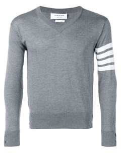 Тонкий пуловер с V образным вырезом Thom browne