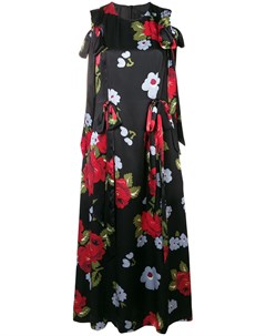 Платье с цветочным принтом и лентами Simone rocha