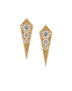 Серьги гвоздики Kite из желтого золота с бриллиантами Lizzie mandler fine jewelry