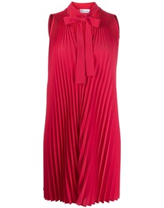 Плиссированное платье с бантом Red valentino