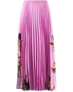 Плиссированная юбка с цветочным принтом Valentino