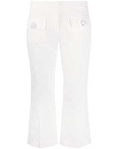 Укороченные парчовые брюки с цветочным узором Dolce&gabbana