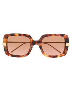 Солнцезащитные очки в квадратной оправе черепаховой расцветки Boucheron eyewear
