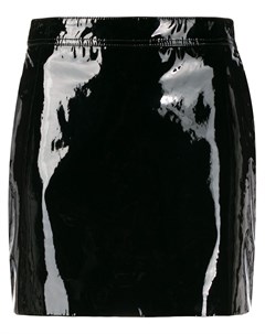 Лакированная мини юбка Saint laurent