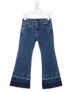 Расклешенные джинсы с эффектом потертости Versace kids