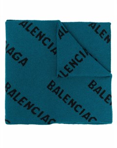 Шарф вязки интарсия с логотипом Balenciaga
