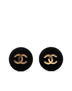 Массивные серьги с логотипом CC Chanel pre-owned