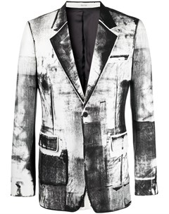 Однобортный пиджак с эффектом тромплей Alexander mcqueen