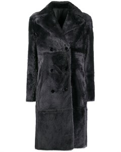 Приталенное двубортное пальто Yves salomon