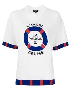 Трикотажный топ Cruise Collection с логотипом Chanel pre-owned