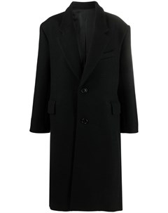 Однобортное пальто с объемными плечами Ami paris