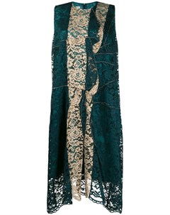 Платье асимметричного кроя с кружевными вставками Antonio marras