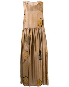 Платье с принтом и складками Uma wang