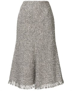 Твидовая юбка миди с эффектом металлик Goen.j