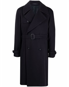 Двубортное шерстяное пальто с поясом Tagliatore