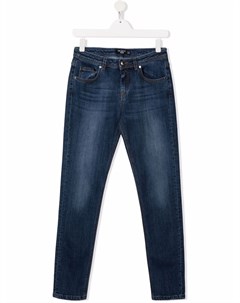 Прямые джинсы с эффектом потертости Neil barrett kids