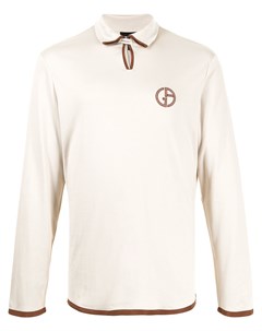 Рубашка поло с длинными рукавами и логотипом Giorgio armani