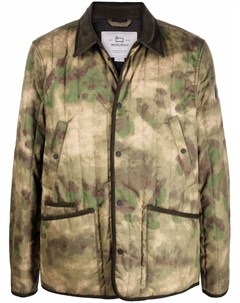 Куртка рубашка с камуфляжным принтом Woolrich