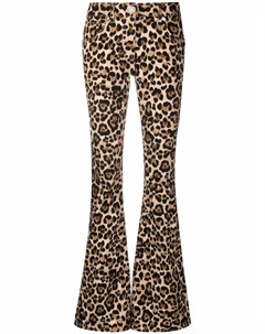 Расклешенные брюки с леопардовым принтом Blumarine