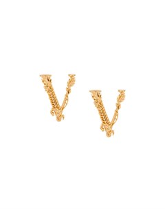 Серьги Virtus с тиснением Versace