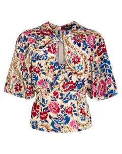Шелковая блузка с принтом пейсли Isabel marant