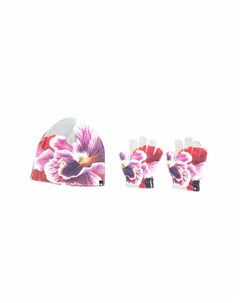 Набор из шапки и перчаток с цветочным принтом Molo