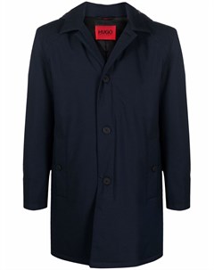Однобортное пальто с капюшоном Boss