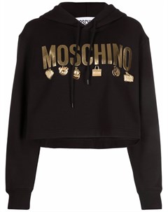 Укороченное худи Iconic Moschino