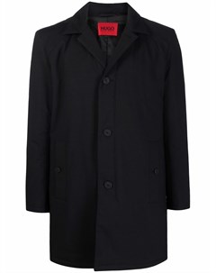 Однобортное пальто с капюшоном Boss