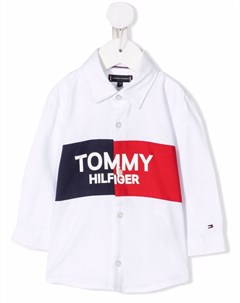 Рубашка с длинными рукавами и логотипом Tommy hilfiger junior