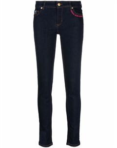 Джинсы с вышитым логотипом Versace jeans couture