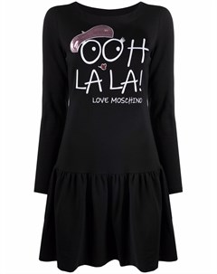 Платье с принтом Ooh Lala Love moschino