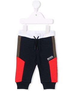 Спортивные брюки в стиле колор блок с кулиской Boss kidswear