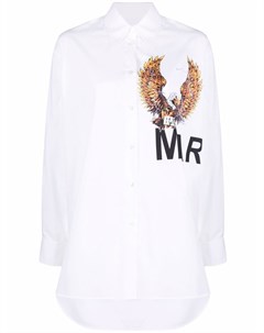 Поплиновая рубашка с логотипом Mm6 maison margiela