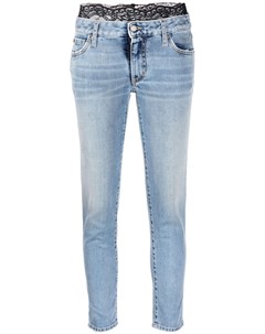 Укороченные джинсы с кружевом Dsquared2