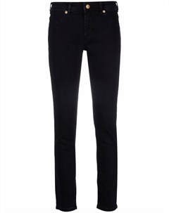Узкие джинсы с вышитым логотипом Versace jeans couture