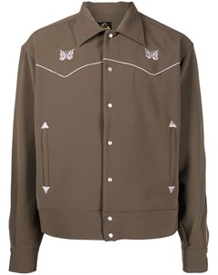 Куртка рубашка с вышитым логотипом Needles