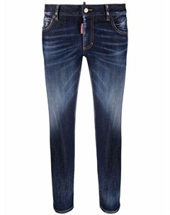 Укороченные джинсы с логотипом Dsquared2