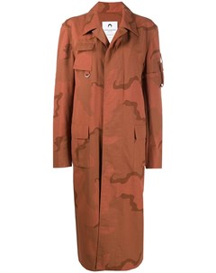 Длинное пальто с камуфляжным принтом Marine serre